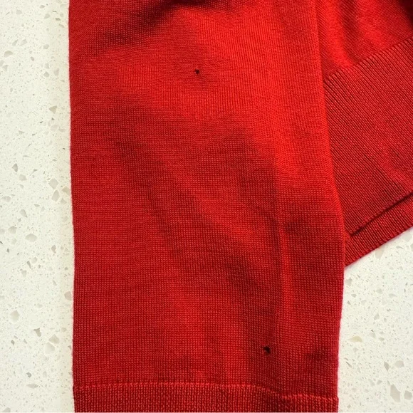 Polo Ralph Lauren Merino Wool V-Neck Sweater Red Men’s XXL Slim Fit - Picture 11 of 12